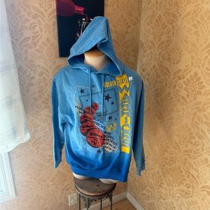 Golden state warriors pullover hoodie size xxl color is Bonnie blue